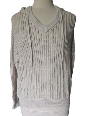 Stylus Women’s Cream Open-Knit Sweater - Medium